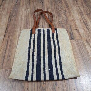 Universal thread canvas striped bag